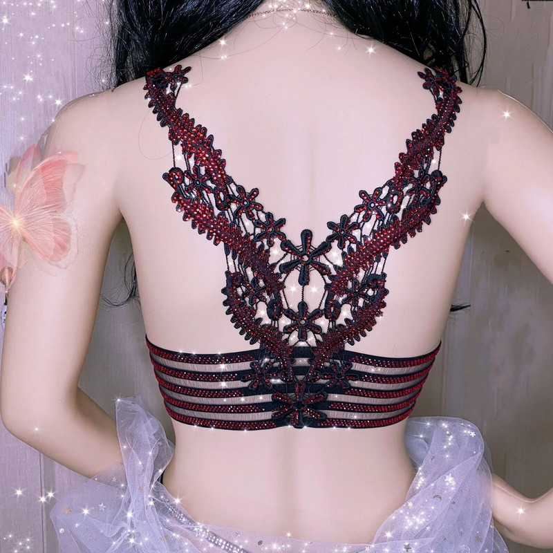 Ženski blistavi grudnjak sa kamenčićima, seksi grudnjak Bralette za žene, seksi grudnjak s dragim kamenjem, seksi grudnjak