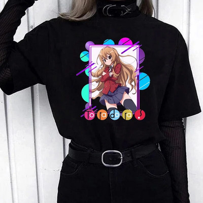 Tricou pentru femei de dimensiuni mari de modă Toradora, tricouri cu imprimeu drăguț pentru bărbați, tricouri hip hop, îmbrăcăminte amuzantă, topuri unisex pentru femei