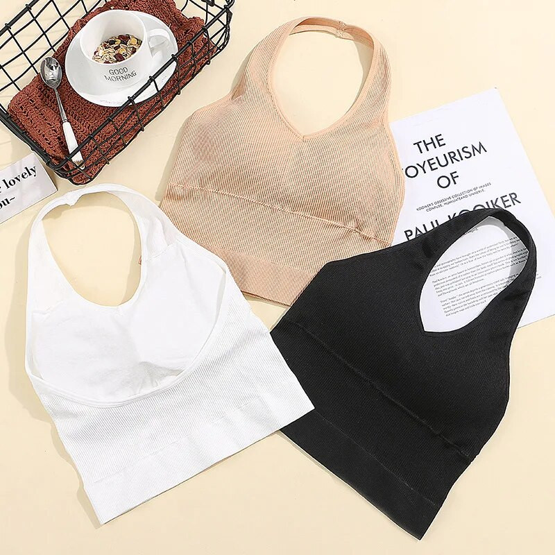Szexi sport Push Up melltartó női hát nélküli kötőfék, cső felső, tömör ütésálló bralette jóga fehérnemű sportruházat