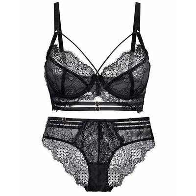 Logirlve seksi donje rublje Ultra-tanka košarica za žensko donje rublje Klasični bandage grudnjak Push Up grudnjak Čipkani set donjeg rublja veće veličine