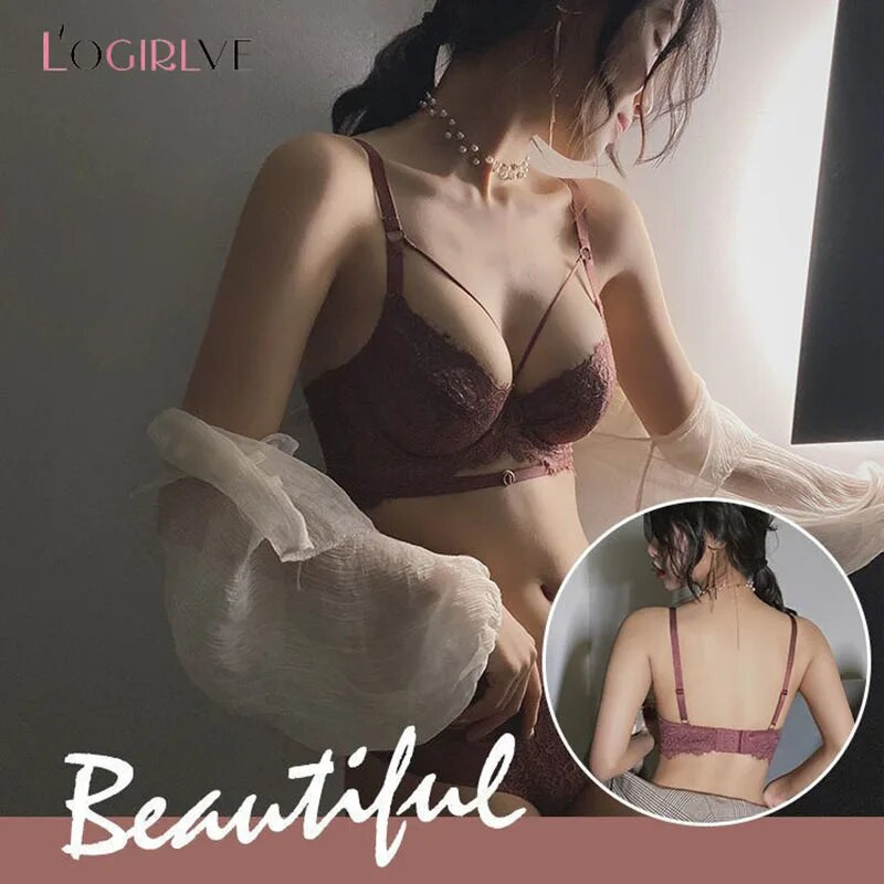 Logirlve seksi donje rublje Ultra-tanka košarica za žensko donje rublje Klasični bandage grudnjak Push Up grudnjak Čipkani set donjeg rublja veće veličine