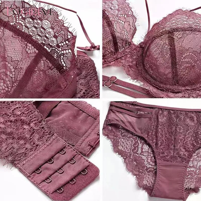 Logirlve seksi donje rublje Ultra-tanka košarica za žensko donje rublje Klasični bandage grudnjak Push Up grudnjak Čipkani set donjeg rublja veće veličine