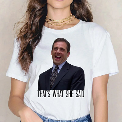 Michael Scott Grunge Haruku Γυναικείο γραφικό μπλουζάκι Αισθητικό T-shirt Πουκάμισο γραφείου Ulzzang Funny Fashion Tees Femme Plus Size Tops