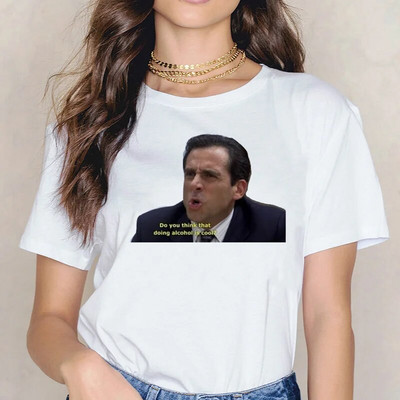 Michael Scott Grunge Haruku Γυναικείο γραφικό μπλουζάκι Αισθητικό T-shirt Πουκάμισο γραφείου Ulzzang Funny Fashion Tees Femme Plus Size Tops