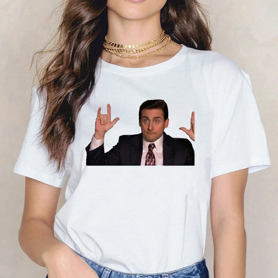 Michael Scott Grunge Haruku Γυναικείο γραφικό μπλουζάκι Αισθητικό T-shirt Πουκάμισο γραφείου Ulzzang Funny Fashion Tees Femme Plus Size Tops