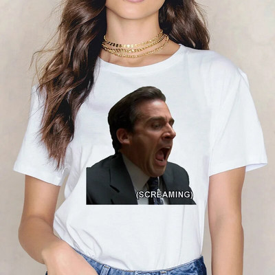 Michael Scott Grunge Haruku Γυναικείο γραφικό μπλουζάκι Αισθητικό T-shirt Πουκάμισο γραφείου Ulzzang Funny Fashion Tees Femme Plus Size Tops