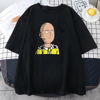 Anime One Punch Hero Saitama Oppai Γυναικείο T-Shirt 2023 Νέο Καλοκαιρινό κοντομάνικο πουκάμισο με κοντομάνικο που αναπνέει υψηλής ποιότητας μπλουζάκια