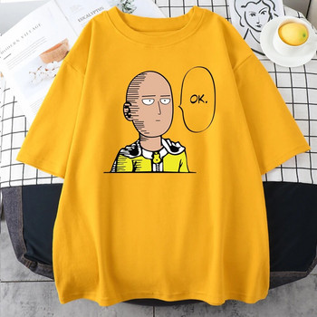 Anime One Punch Hero Saitama Oppai Дамска тениска 2023 Нова лятна риза с къс ръкав с голям размер Дишащи висококачествени тениски