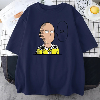 Anime One Punch Hero Saitama Oppai Γυναικείο T-Shirt 2023 Νέο Καλοκαιρινό κοντομάνικο πουκάμισο με κοντομάνικο που αναπνέει υψηλής ποιότητας μπλουζάκια