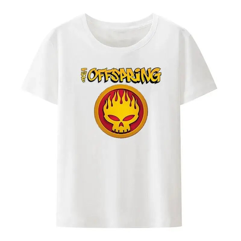 Flame Skull Head Punk mintás póló Női és Férfi Utódok Banda Hip-hop utcai ruházat divat Cool Camisetas nagy méretű felsők