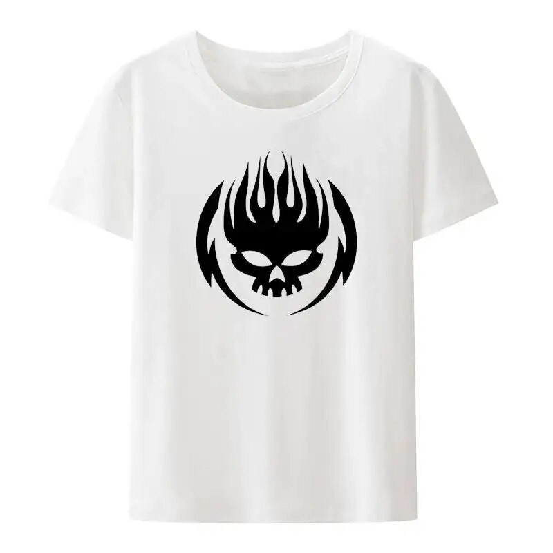 Flame Skull Head Punk mintás póló Női és Férfi Utódok Banda Hip-hop utcai ruházat divat Cool Camisetas nagy méretű felsők