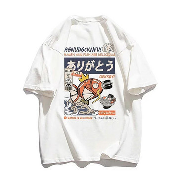 Νέο ιαπωνικό μπλουζάκι ανδρικό και γυναικείο μάρκας καθαρό βαμβακερό μπλουζάκι Cartoon Printing Plus Size Γυναικεία Ρούχα Δωρεάν αποστολή