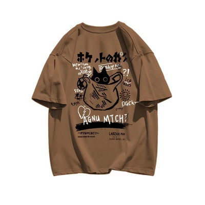 Nova japanska majica kratkih rukava Muška i ženska marka Majica kratkih rukava od čistog pamuka s printom crtića Ženska odjeća velikih veličina Besplatna dostava