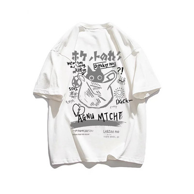 Nova japanska majica kratkih rukava Muška i ženska marka Majica kratkih rukava od čistog pamuka s printom crtića Ženska odjeća velikih veličina Besplatna dostava