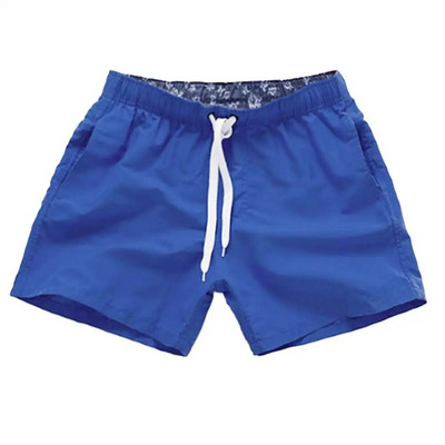 Мъжки бански костюми Ежедневни едноцветни летни плажни къси панталони Мъжки бански гащета с шнурове ropa hombre шорты мужские