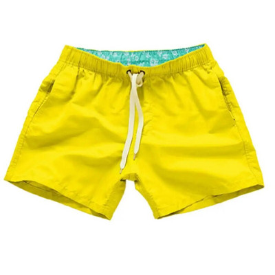 Мъжки бански костюми Ежедневни едноцветни летни плажни къси панталони Мъжки бански гащета с шнурове ropa hombre шорты мужские