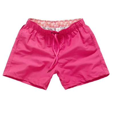 Мъжки бански костюми Ежедневни едноцветни летни плажни къси панталони Мъжки бански гащета с шнурове ropa hombre шорты мужские