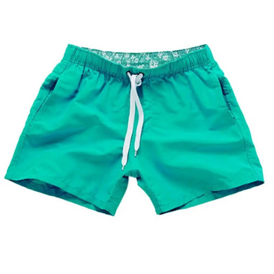 Мъжки бански костюми Ежедневни едноцветни летни плажни къси панталони Мъжки бански гащета с шнурове ropa hombre шорты мужские