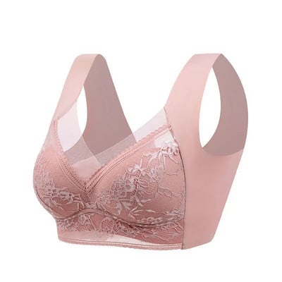 L-6L Női Nagy melltartó Push Up Ice Silk Varrat nélküli felső Bralette Csipke vezeték nélküli nyári melltartók Nagy méretű felső fehérnemű fehérnemű 15019