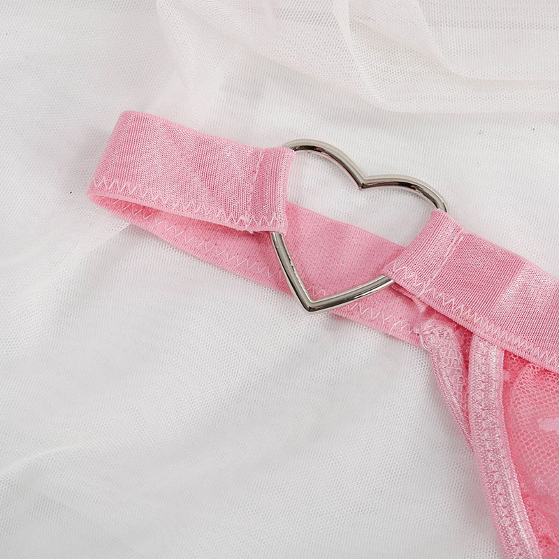 Női melltartó bugyi szett Fehérnemű női szexi bralette szerelmes mintás csipke szexi fehérnemű melltartó + tanga pizsama fehérnemű szett топ женский