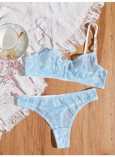 Lopnt Dámska spodná bielizeň Sexy spodná bielizeň pre ženy Body šortky Push-up podprsenka Elegantná dámska spodná bielizeň Transparentná intímna spodná bielizeň Set