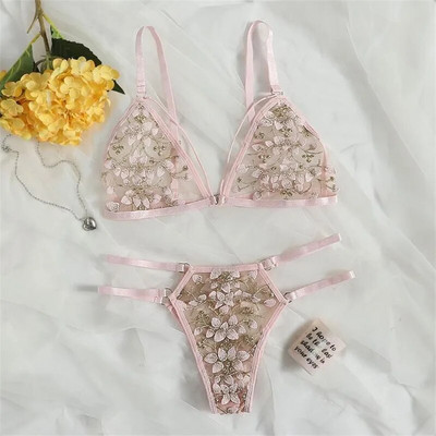 Dámske čipkované podprsenky, bezšvové spodné prádlo s otvoreným chrbtom, sexy podprsenka, ultratenká podprsenka a nohavičky, dropshipping