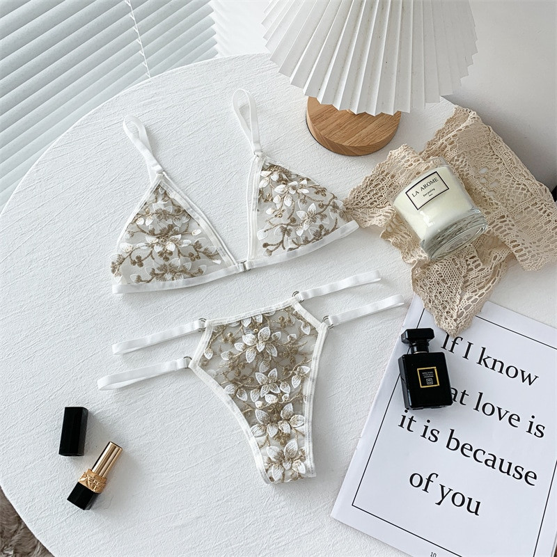 Dámske čipkované podprsenky, bezšvové spodné prádlo s otvoreným chrbtom, sexy podprsenka, ultratenká podprsenka a nohavičky, dropshipping