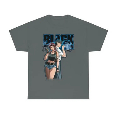 Japanska anime Black Lagoon majica Revy Graphic printed Vintage kratkih rukava, velika pamučna majica s okruglim izrezom, žene, muškarci