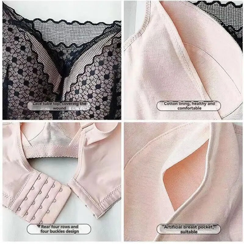 yuei imay Operacija oblikovanja grudi s vanjskim džepom na grudima nakon mastektomije, uski steznik od pamuka