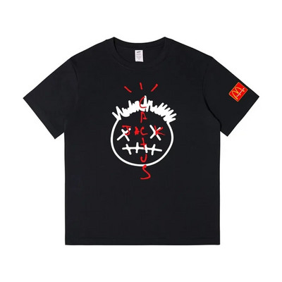 Nyári divat nagy méretű póló Férfi női póló Alkalmi Cactus Jack póló Vastag pamut Hip Hop utcai ruházat túlméretezett felső póló