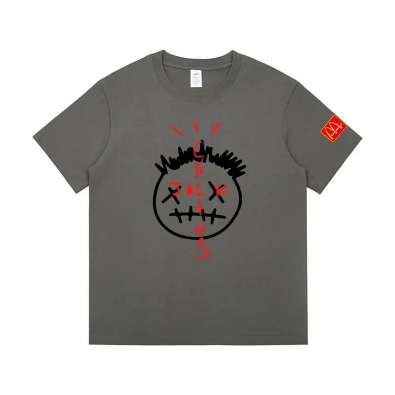 Nyári divat nagy méretű póló Férfi női póló Alkalmi Cactus Jack póló Vastag pamut Hip Hop utcai ruházat túlméretezett felső póló