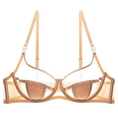 2 τεμάχια σέξι σατινέ σετ εσωρούχων Εξαιρετικά λεπτό μεγάλο στήθος που δείχνει μικρό με ατσάλινα δαχτυλίδια Κοστούμι εσωρούχων με σουτιέν