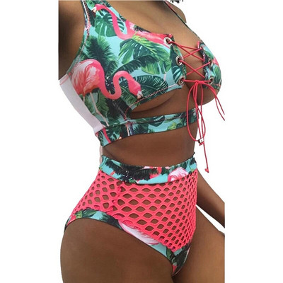 Bikini 2024 Tankini Ženski kupaći kostim Sexy Bandeau Push Up Nove tange s afričkim printom Kupaći kostim na vezanje Biquini kupaći kostim Brazilian