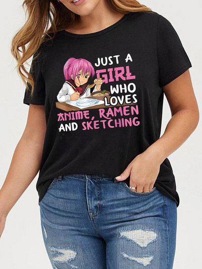 Moterų vasara, 2024 m. Y2k „Tops“ marškinėliai trumpomis rankovėmis trumpomis rankovėmis, skirti laisvalaikio raštu grafiniai marškinėliai, didesnio dydžio drabužiai