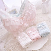 Kawaii donje rublje Udobni grudnjak Bikini set Lolita Girl Slatka mašna Grudnjak i gaćice Komplet donjeg rublja Grudnjaci Gaćice Ženski grudnjak i gaćice