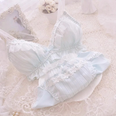 Kawaii donje rublje Udobni grudnjak Bikini set Lolita Girl Slatka mašna Grudnjak i gaćice Komplet donjeg rublja Grudnjaci Gaćice Ženski grudnjak i gaćice