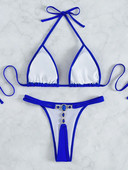 2023 Seksi bikini ženski kupaći kostim Royal Blue Crystal Diamond Kupaći kostim Trokutasti bikini set Kupaći kostim Tange Bikini za plažu Ženski