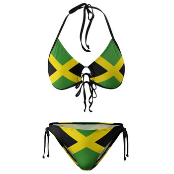 Бикини Ямайка Ямайски флаг Флаг Raggae Сладки екзотични дамски бикини Хумор Висококачествен бански костюм Плажно облекло