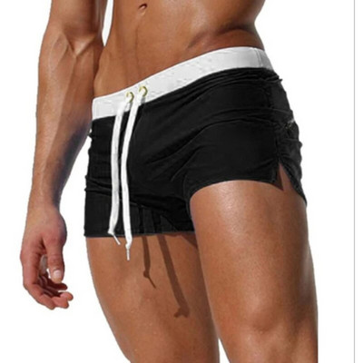 Costum de baie pentru bărbați Trunchi de baie sport pentru plajă Pantaloni scurți de înot pentru surf cu șnur pentru bărbați Costume de baie Boxer cu uscare rapidă