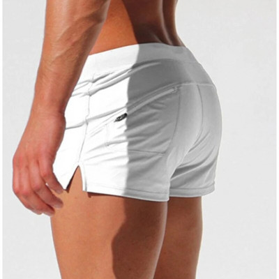 Costum de baie pentru bărbați Trunchi de baie sport pentru plajă Pantaloni scurți de înot pentru surf cu șnur pentru bărbați Costume de baie Boxer cu uscare rapidă