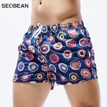 Къси панталони на марката SEOBEAN цветни мъжки борд шорти мъжки летни плажни шорти къси панталони за мъже
