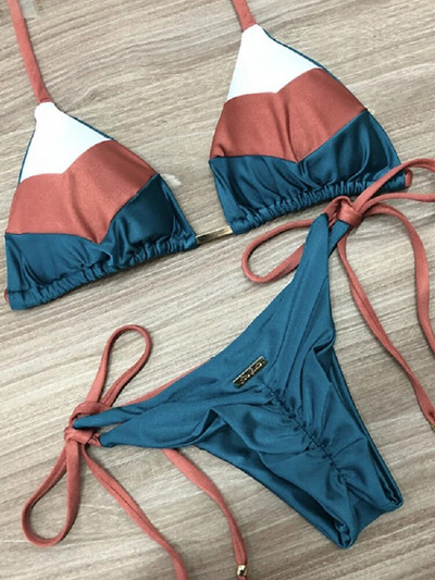 2023 Seksi bikini višebojni kupaći kostim Ženski kupaći kostim Push Up rebrasti bikini set Brazilski kupaći kostim Odjeća za plažu Bather Biquini