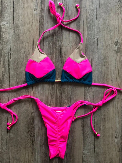 2023 Seksi bikini višebojni kupaći kostim Ženski kupaći kostim Push Up rebrasti bikini set Brazilski kupaći kostim Odjeća za plažu Bather Biquini