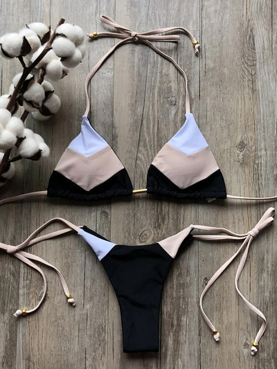 2023 Seksi bikini višebojni kupaći kostim Ženski kupaći kostim Push Up rebrasti bikini set Brazilski kupaći kostim Odjeća za plažu Bather Biquini