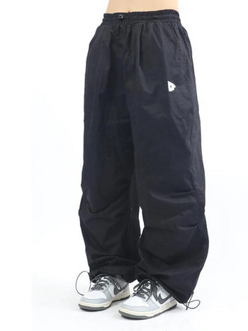 HOUZHOU Извънгабаритни карго парашутни панталони Дамски панталони с широки крачоли в японски стил Gorpcore Хипи широки широки ретро панталони Спортни панталони