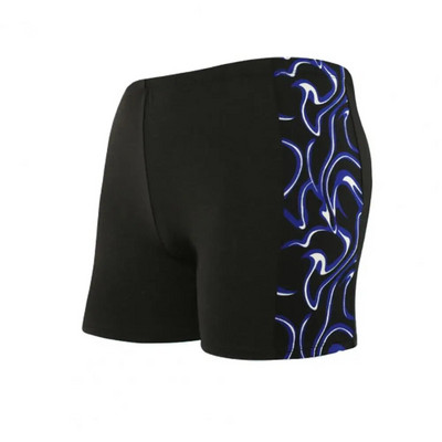 Meeste püksid, kontrastses värvitoonis prinditud ujumispüksid, kiiresti kuivavad Slim Fit ujumispüksid surfamiseks