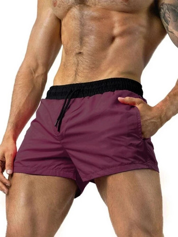 Нови шорти за бягане Мъжки бански костюми Мъжки бански костюм 2023 Бански гащи Къси Бързосъхнещи Секси мъжки exy Мъжки бански гащета Плажни шорти