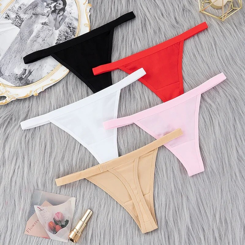 WSFSLJWDW Seksi ženske pamučne G string tange Bešavne gaćice niskog struka Ženske donje gaće Udobno žensko donje rublje Donje rublje
