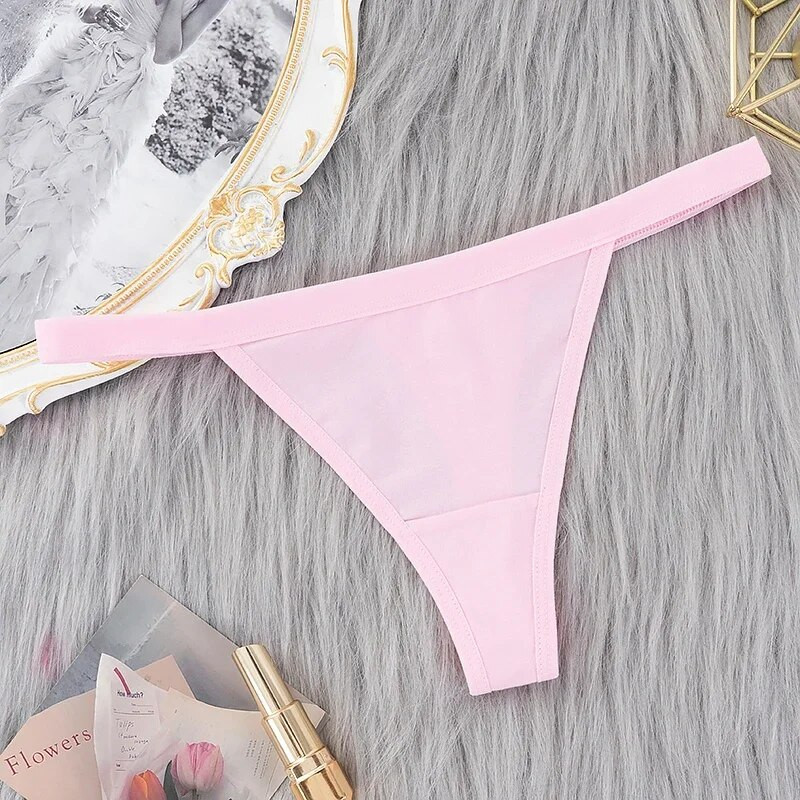 WSFSLJWDW Seksi ženske pamučne G string tange Bešavne gaćice niskog struka Ženske donje gaće Udobno žensko donje rublje Donje rublje