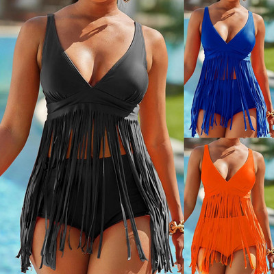 2συσκευασία Sexy Split High Waist Hollow Γυναικεία μαγιό 2023 Two Pieces Tankini Beachwear Μαγιό Plus Size Γυναικείο μαγιό